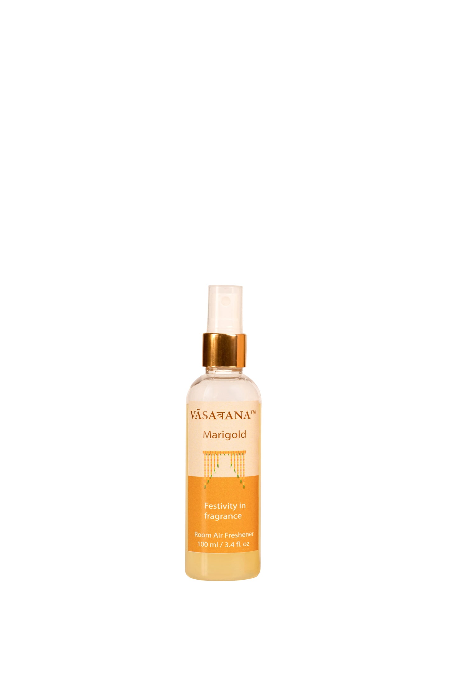 Marigold Natural Mist Spray by Vāsaवana | 100 ml / 3.3oz | Made with Marigold flower extract | Ideal for meditation and rituals | Non-alcoholic, non-toxic & vegan | Vasavana