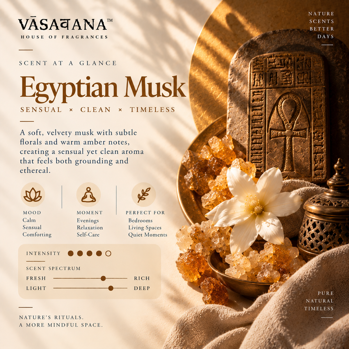 Egyptian Musk Incense Sticks – Pack of 30 | Vasavana