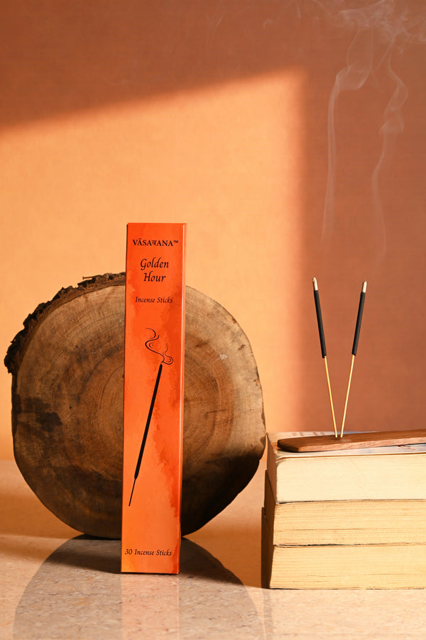 Golden Hour Incense Sticks – Pack of 30 | Vasavana