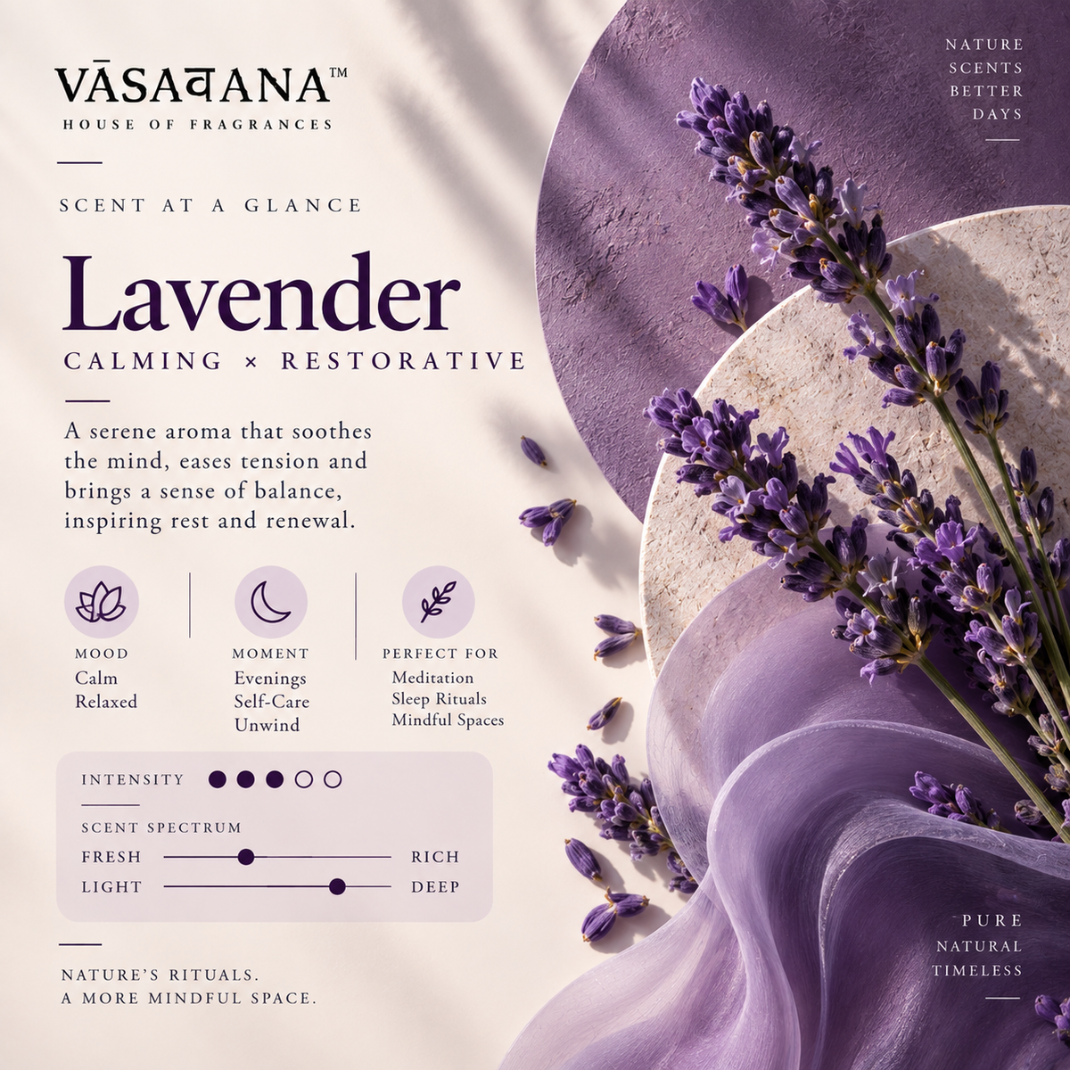 Lavender Incense Sticks – Pack of 30 | Vasavana